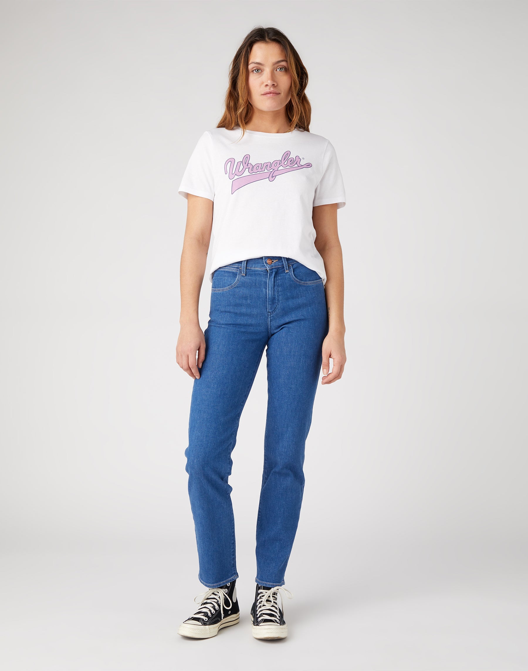 Regular Tee in True White T-Shirts Wrangler   