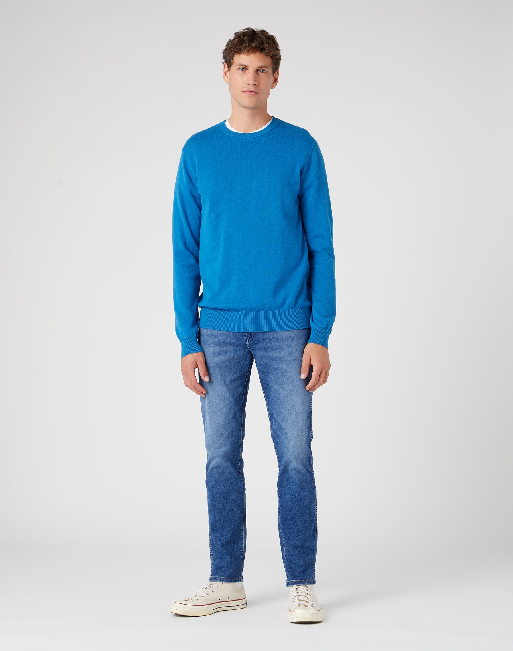 Crewneck Knit in Deep Water Pullover Wrangler   