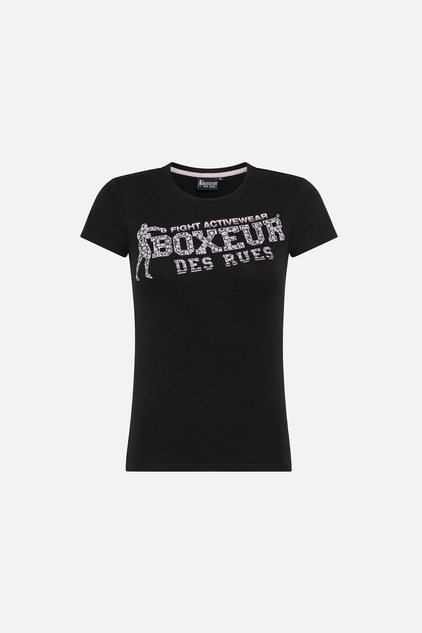 Front Logo Round Neck T-Shirt in Black T-Shirts Boxeur des Rues   
