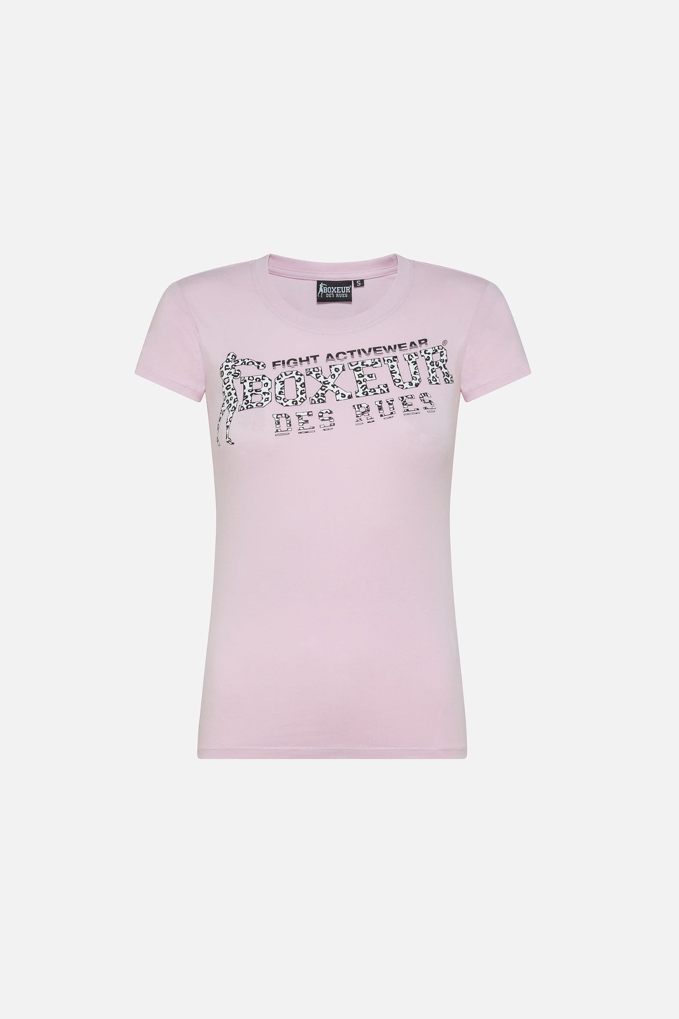 Front Logo Round Neck T-Shirt in Pink T-Shirts Boxeur des Rues   