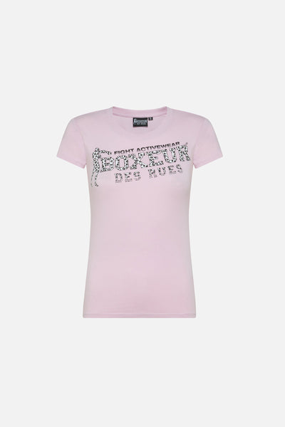 Front Logo Round Neck T-Shirt in Pink T-Shirts Boxeur des Rues   