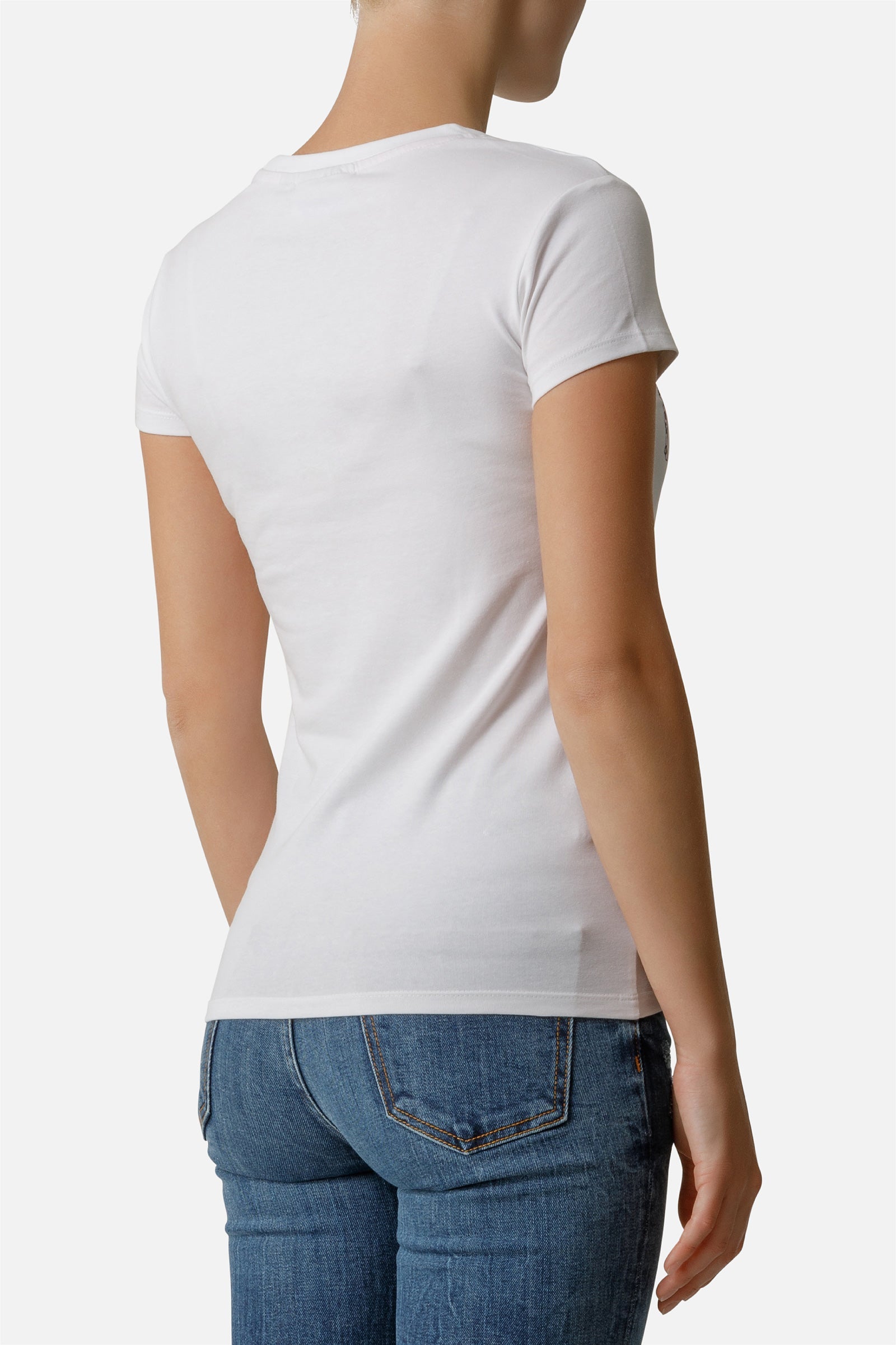 Front Logo Round Neck T-Shirt in White T-Shirts Boxeur des Rues   