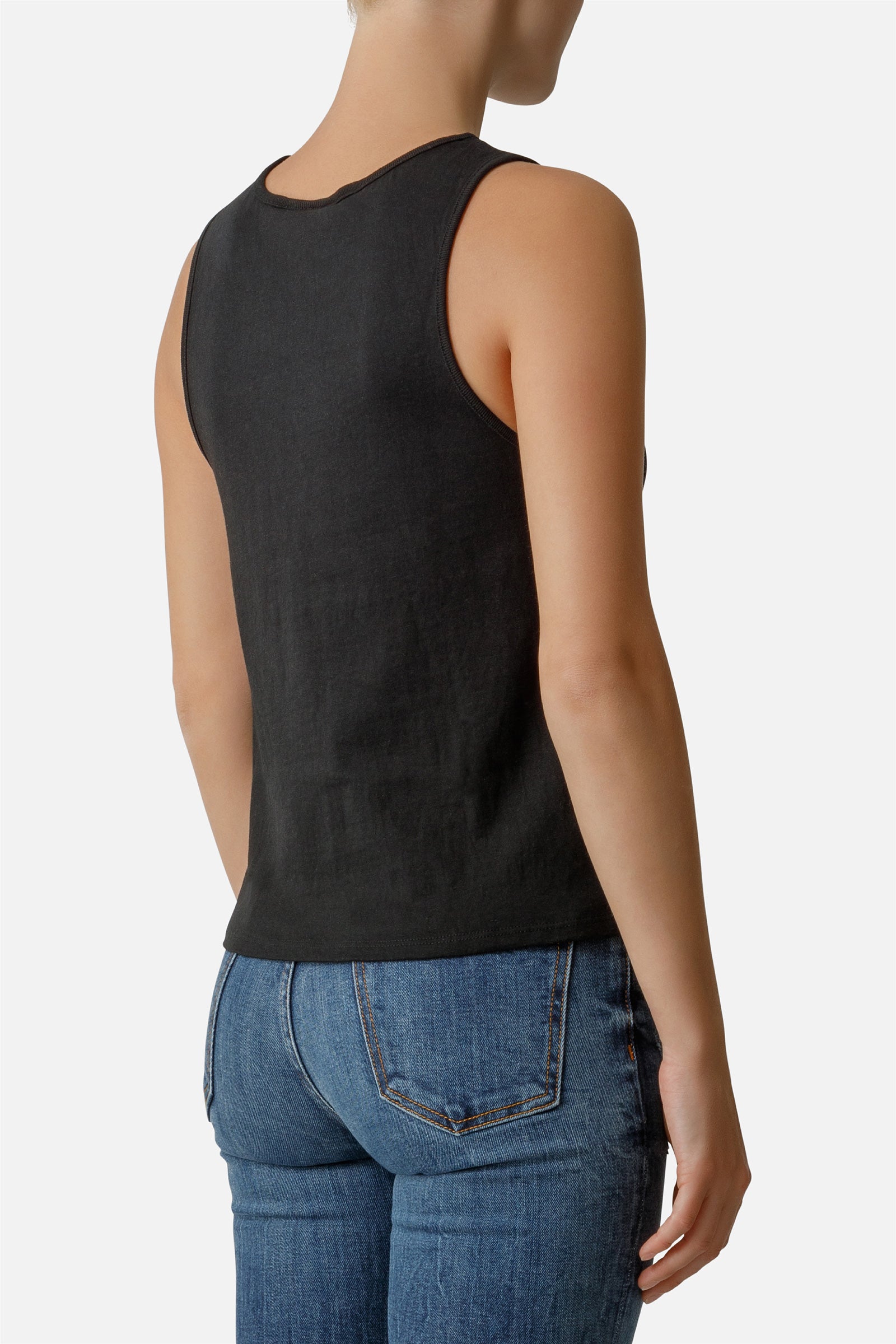 Basic Tank Top With Front Logo in Black Tops Boxeur des Rues   