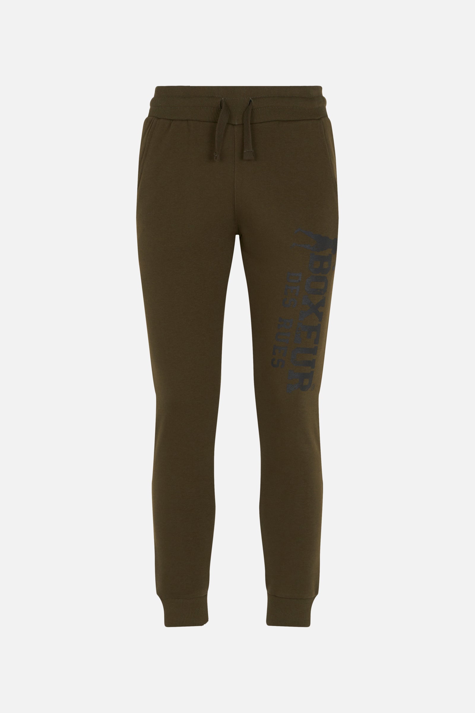 Slim Fit Sweatpant With Logo in Army Hosen Boxeur des Rues   