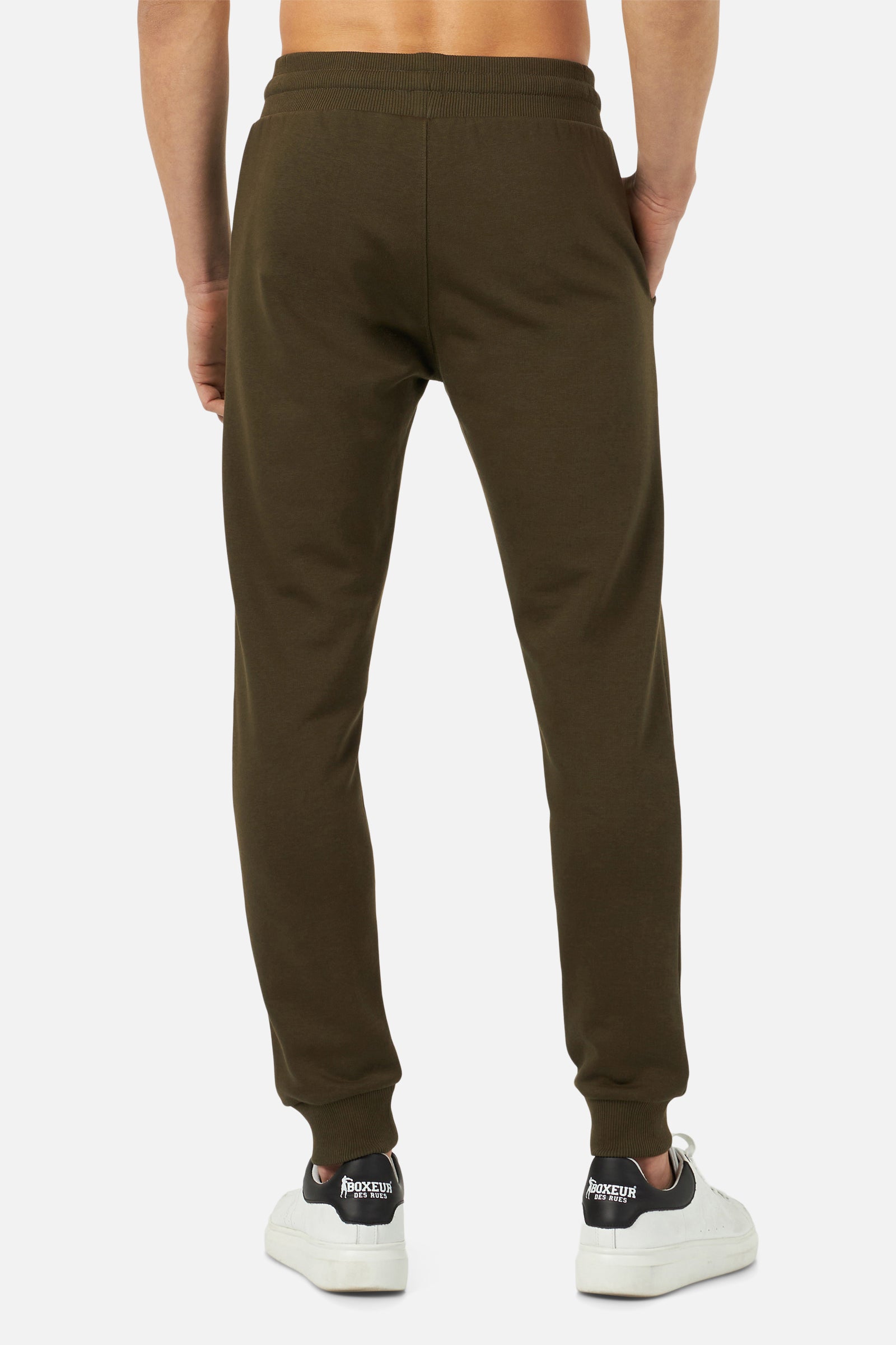 Slim Fit Sweatpant With Logo in Army Hosen Boxeur des Rues   