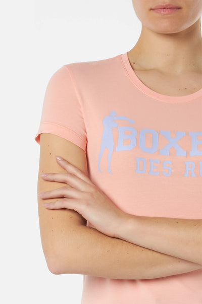 Basic T-Shirt With Front Logo in Blush T-Shirts Boxeur des Rues   