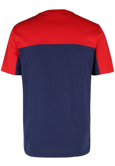 Blankenburg Blocked Tee in Medieval Blue-True Red T-Shirts Fila   
