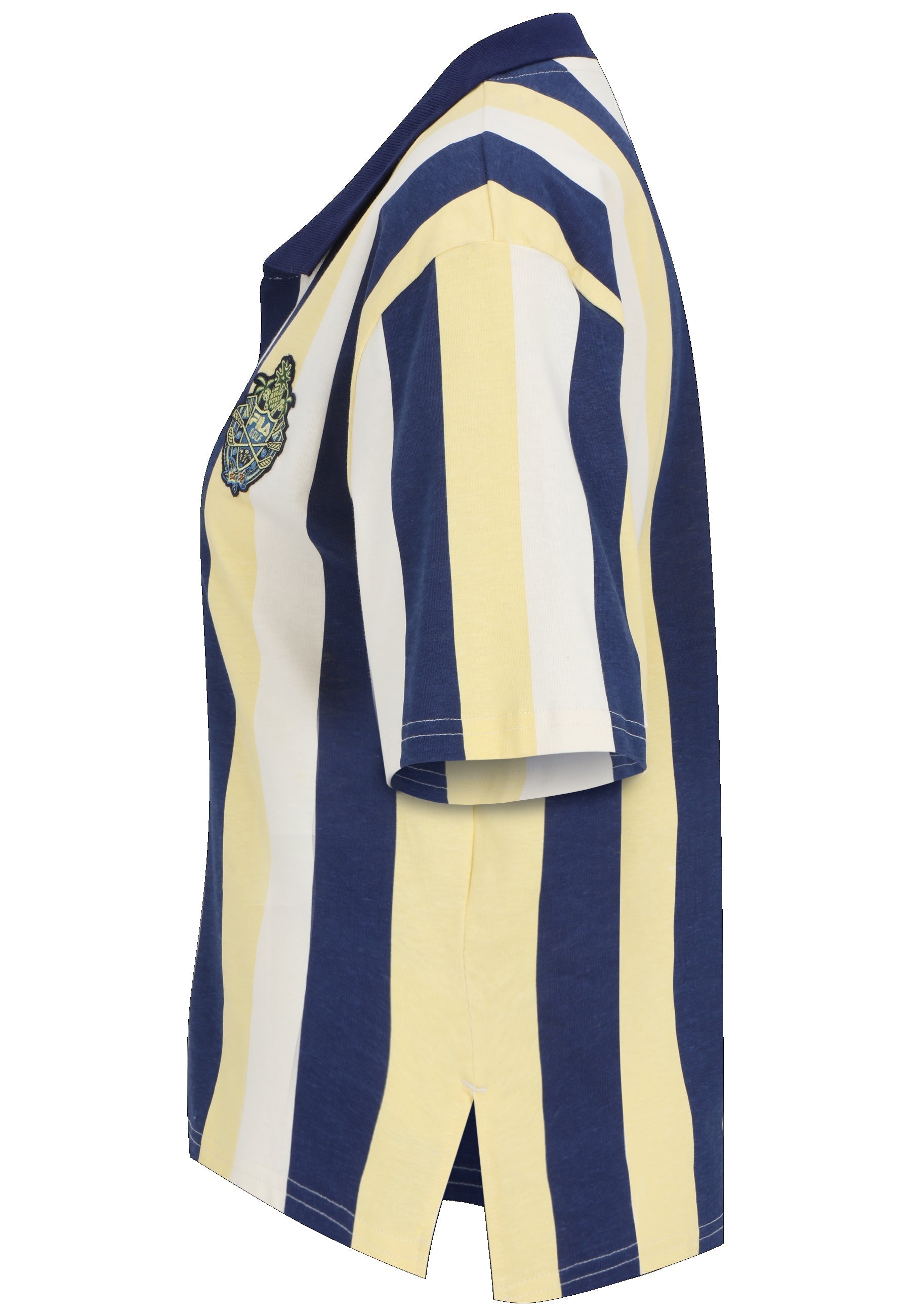 Themar Striped Polo Shirt in Pale Banana Bold Striped Polos Fila   