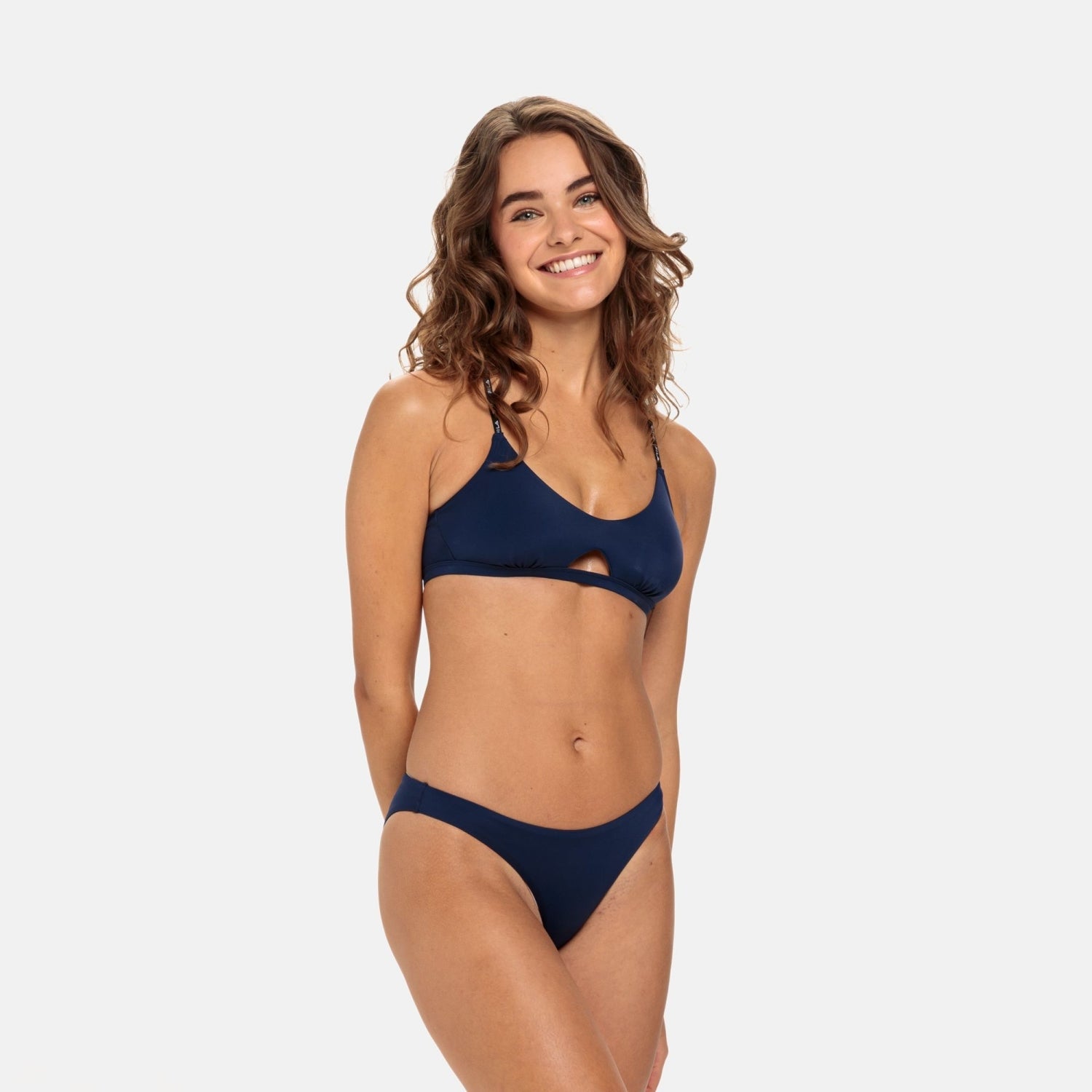 Sarconi Cutout Bralette Bikini in Medieval Blue Bikini Fila   