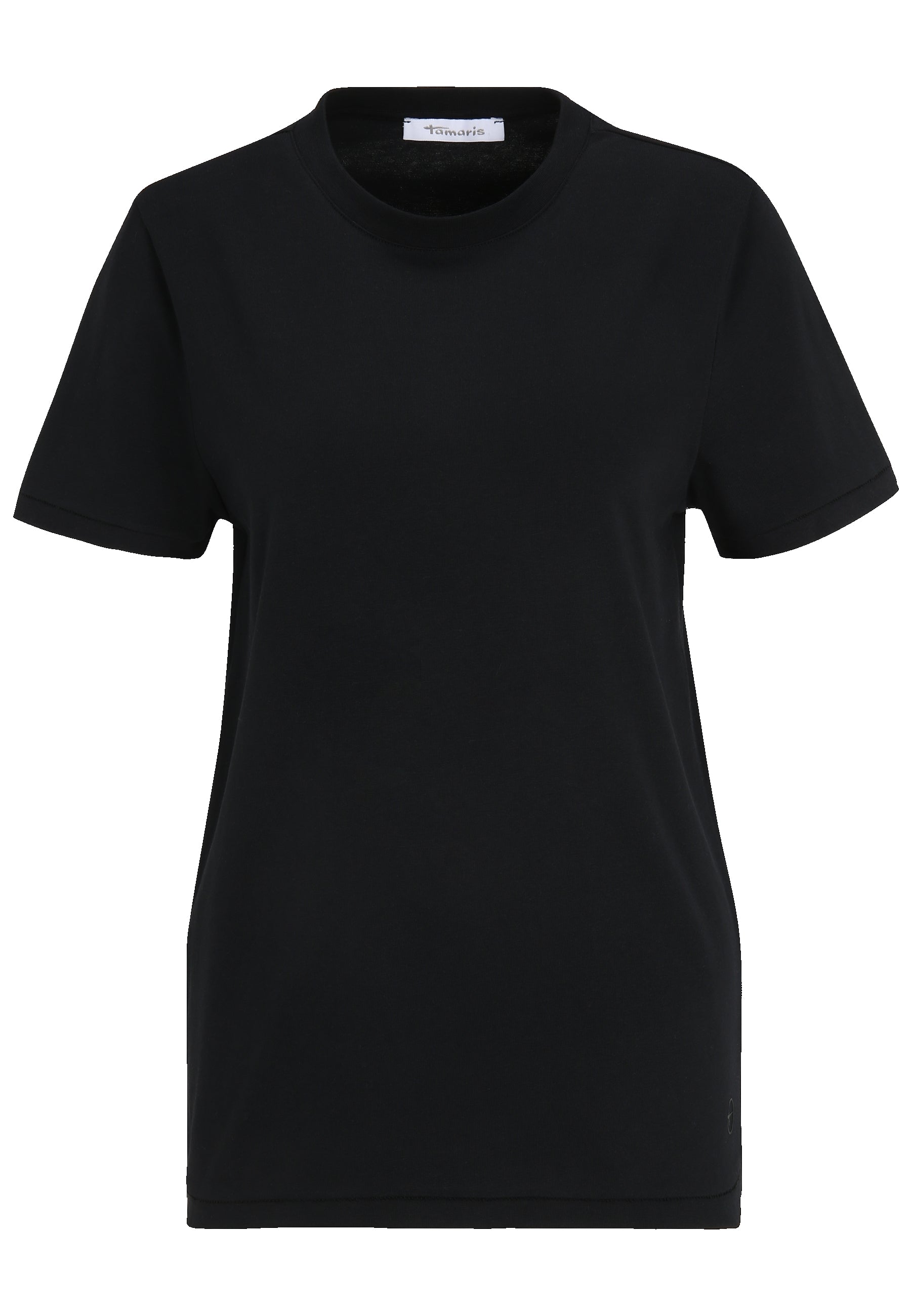 Adria Round Neck Plain Tee in Black Beauty T-Shirts Tamaris   